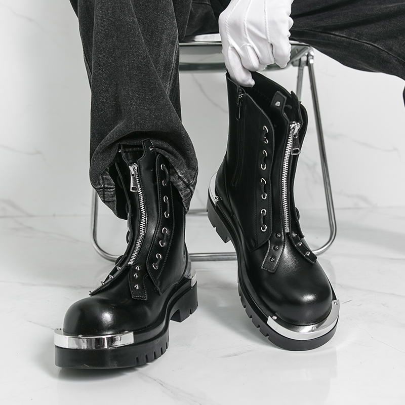 Botas de sola grossa masculina - Men Formal Wear With Boots avaliação e preço