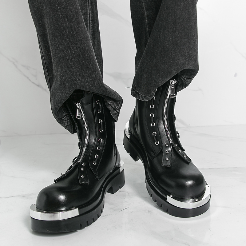 Botas de sola grossa masculina - Men Formal Wear With Boots avaliação e preço